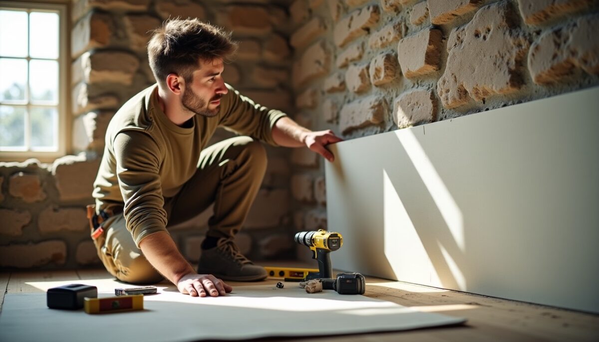 Guide pratique : Installer du placo sur un mur en pierre étape par étape