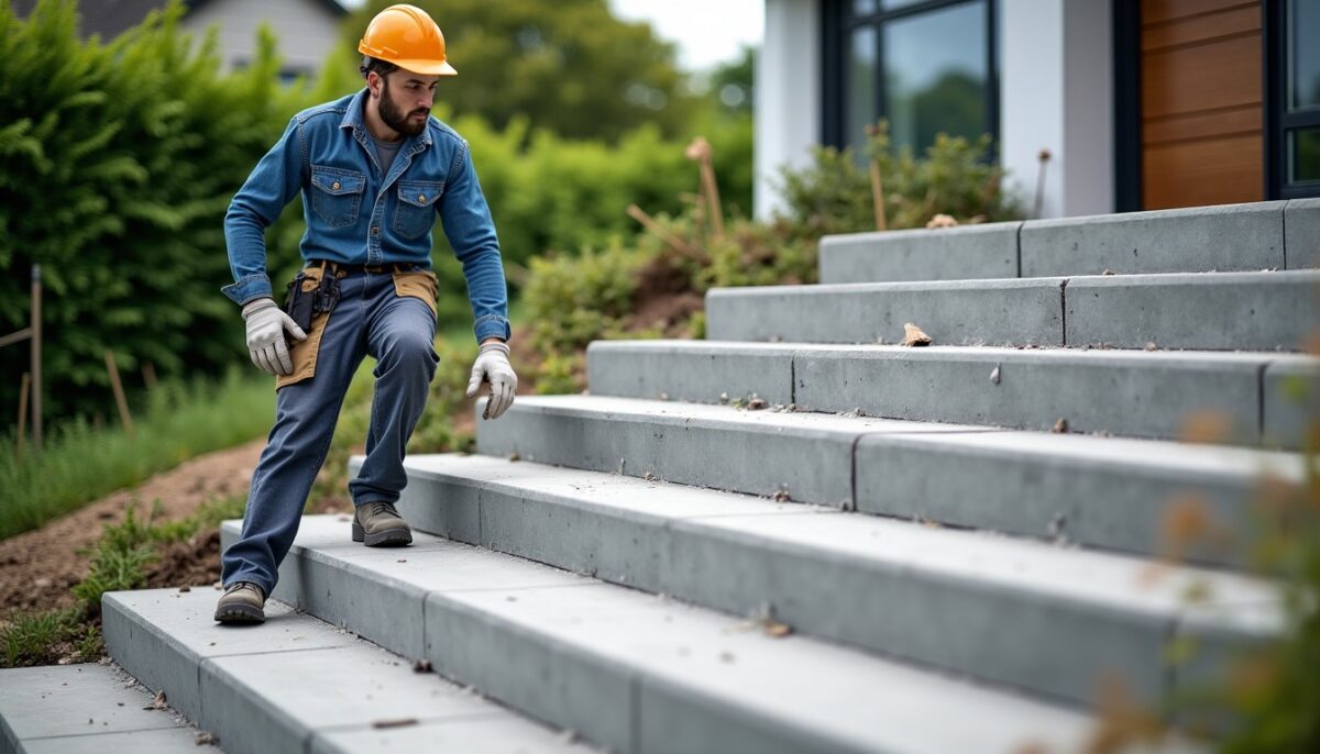 Guide pratique pour réaliser un escalier extérieur en béton solide et esthétique