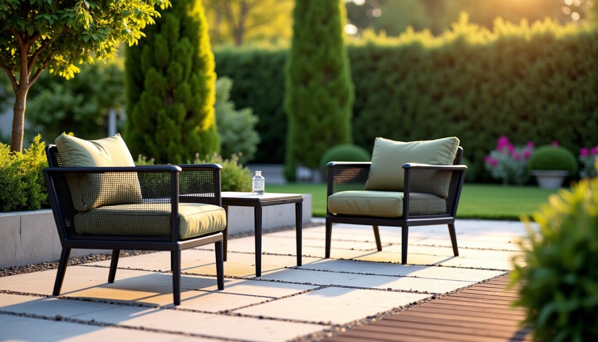 Associer mobilier métallique et terrasse en bois ou en pierre : une combinaison réussie ?